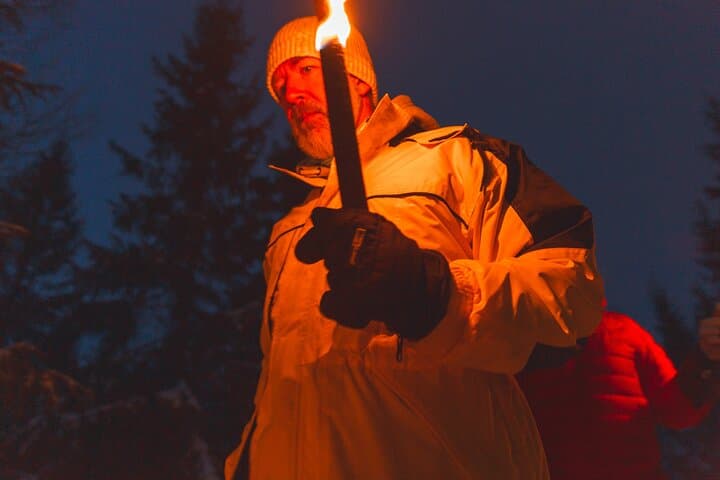 Oslo Winter Forest Walk & Torchlit Campfire at Frognerseteren photo 2