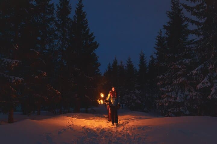 Oslo Winter Forest Walk & Torchlit Campfire at Frognerseteren photo 3