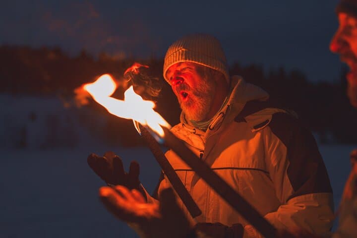 Oslo Winter Forest Walk & Torchlit Campfire at Frognerseteren photo 4