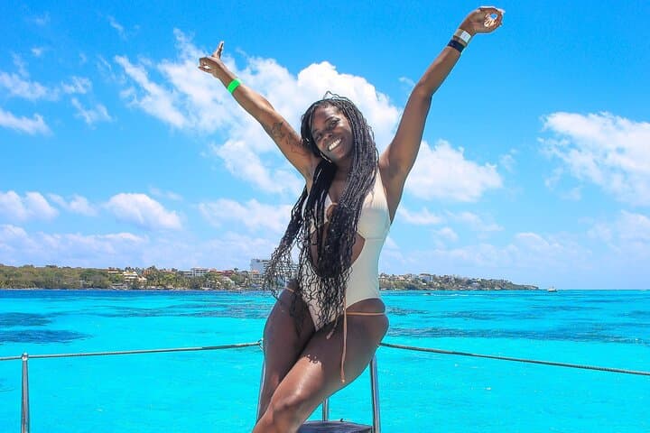 Catamaran to Isla Mujeres from Cancun — Open-Bar Snorkel & Beach Club Day