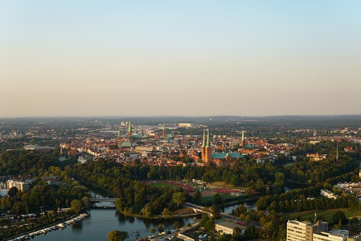 Private Lübeck Sightseeing Flight — Fly Over Old Town, Trave Estuary & Baltic Coast