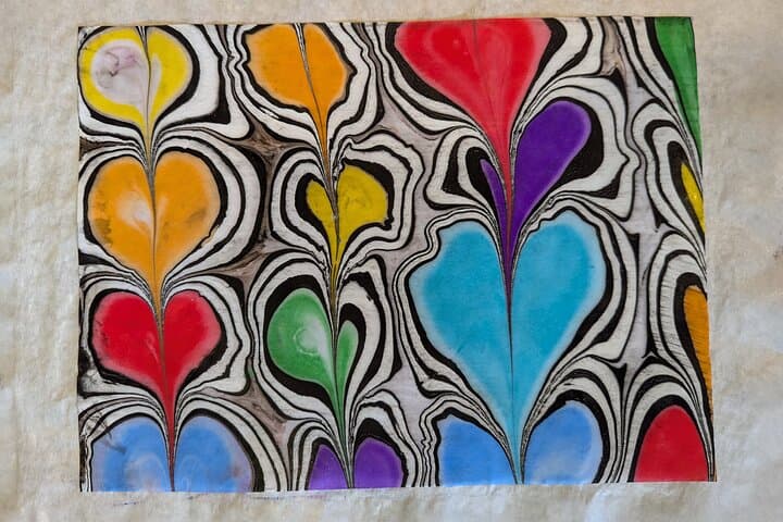 Estes Park Marbling Workshop: Make a Silk Scarf, Trucker Hat, Sketchbook or Rice Paper photo 4