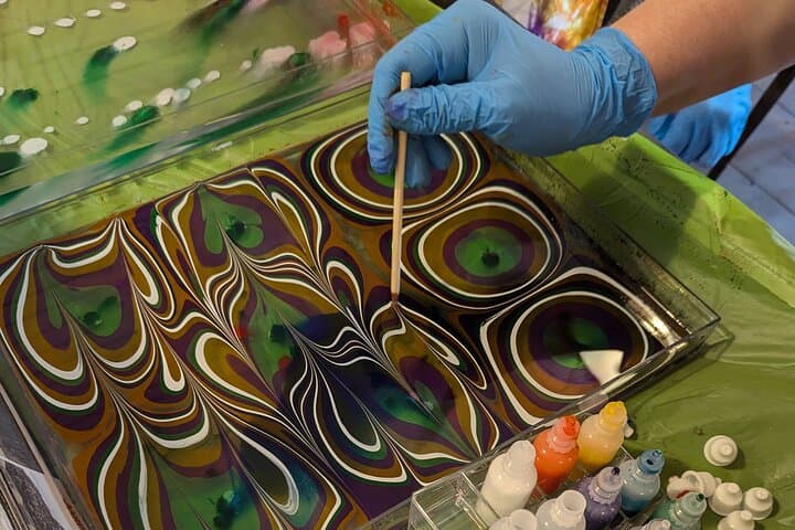 Estes Park Marbling Workshop: Make a Silk Scarf, Trucker Hat, Sketchbook or Rice Paper photo 2