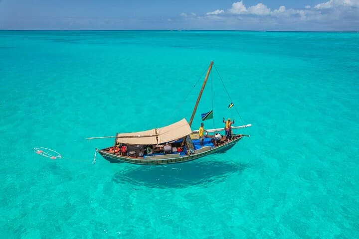 Sailing to Mnemba: Full-Day Dhow Snorkel, Dolphins & Sandbank Adventure photo 3