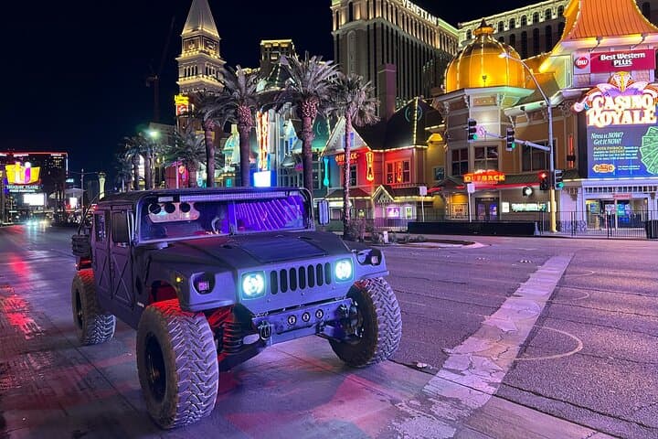 Las Vegas Strip Hummer Night Tour: Military Hummer Sightseeing & Fremont Street Stops photo 4