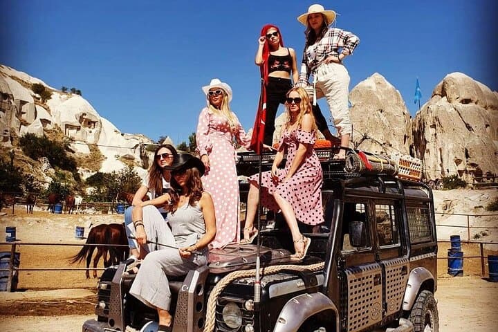 Cappadocia Jeep Safari and Champagne Service: Explore Fairy Chimneys & Valleys