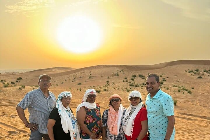 Private Dubai Full-Day: City Highlights and Desert Safari with BBQ Dinner