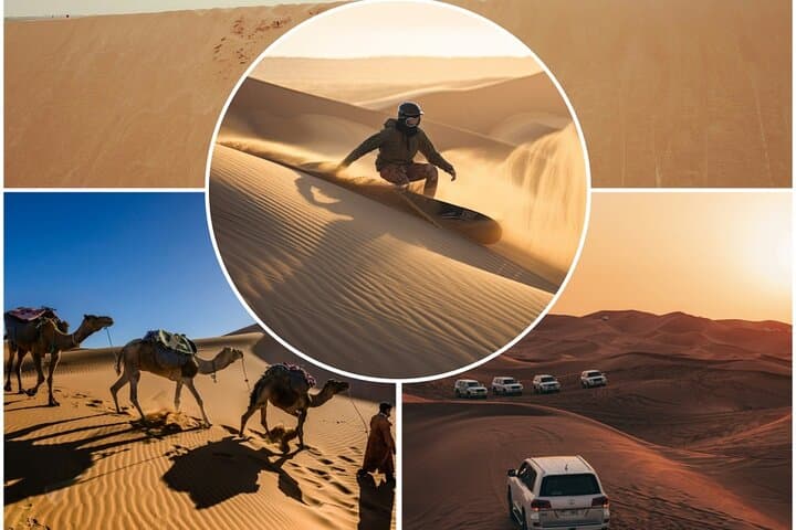Sunrise & Sunset Doha Desert Safari — Dune Bashing, Sandboarding & Camel Ride photo 2