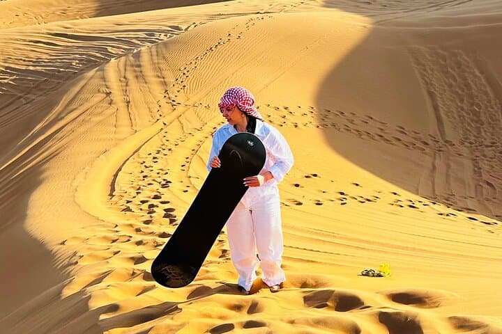 Dubai Morning CAN‑AM Buggy Safari — Sandboarding & Camel Ride in the Red Dunes photo 5