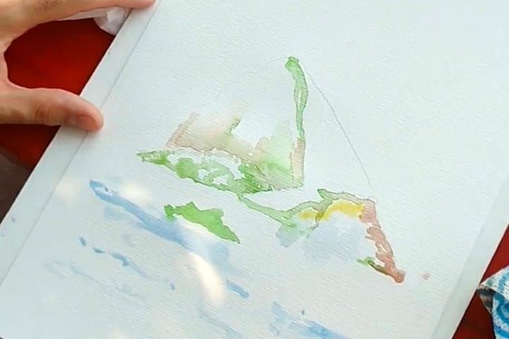 Watercolor at Copacabana Beach: Paint Sugarloaf Mountain on the Sand photo 2