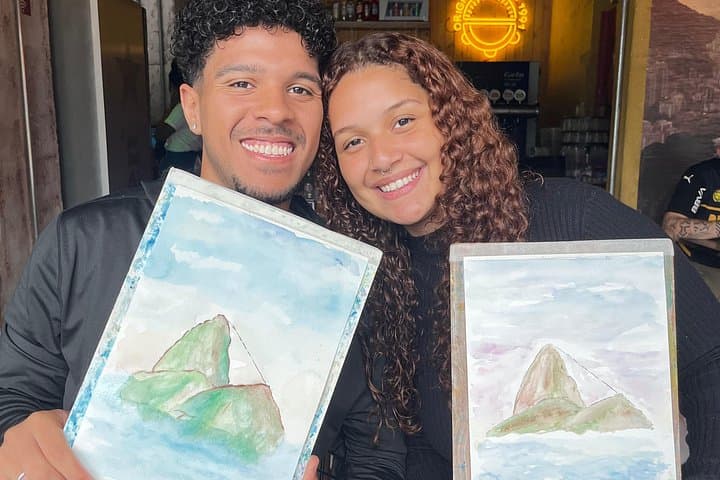 Watercolor at Copacabana Beach: Paint Sugarloaf Mountain on the Sand photo 5