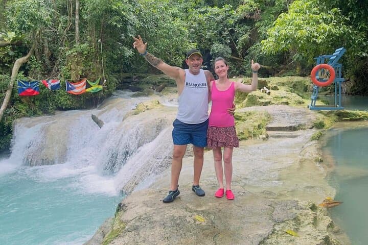 Blue Hole & Bamboo Rafting Combo — Ocho Rios Waterfall Swim and Martha Brae Raft