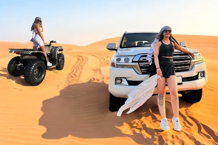 Evening Dubai Desert Safari: Dune Bashing, Quad Biking & Bedouin Camp Experience