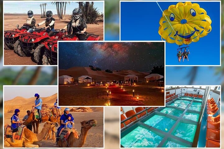 Sharm El Sheikh Mega Safari: ATV Dunes, Parasailing & Glass-Bottom Boat Adventure