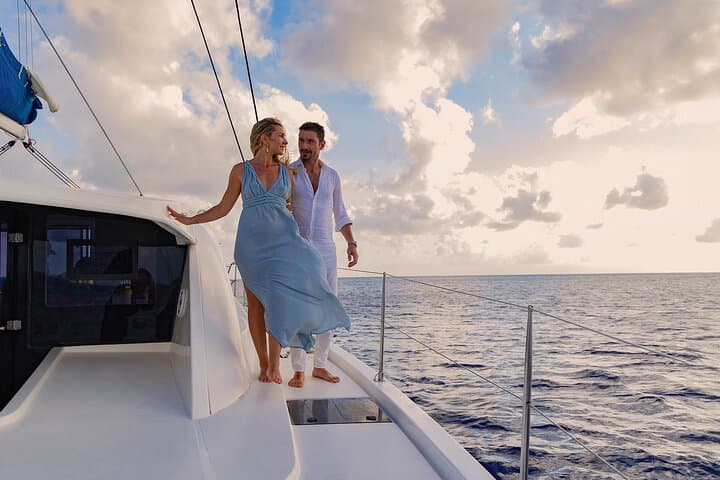Riviera Maya Sunset Sailing: Luxury Catamaran Cruise with Open Bar & Light Dinner photo 5