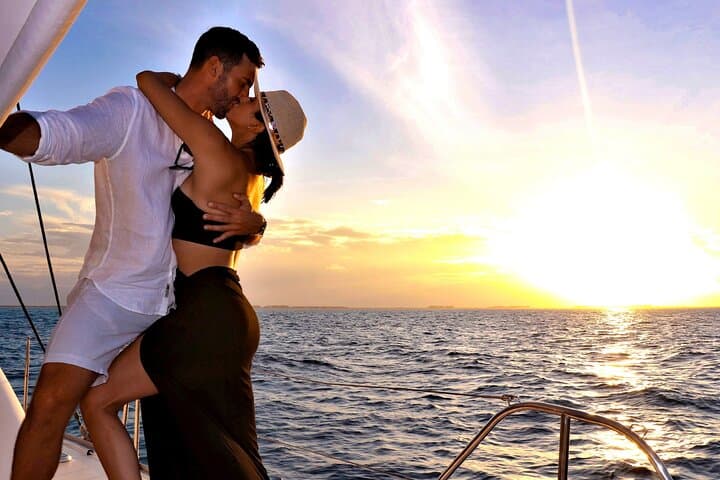Riviera Maya Sunset Sailing: Luxury Catamaran Cruise with Open Bar & Light Dinner photo 3
