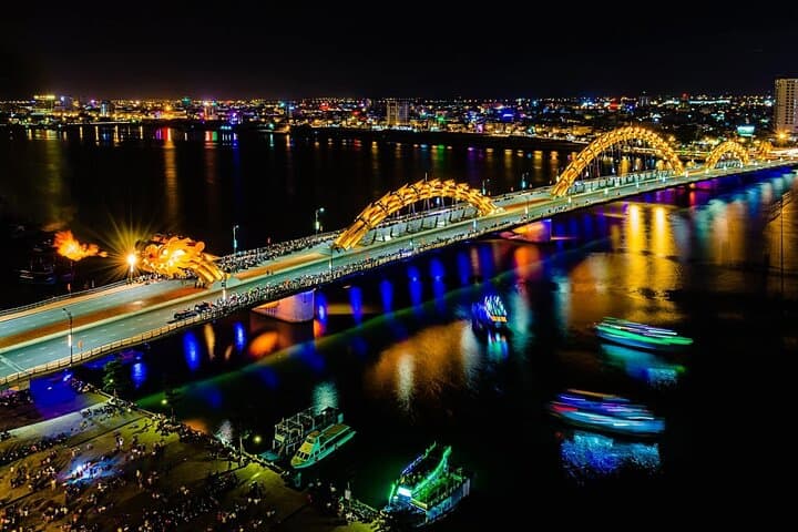 Da Nang Night Market & Dragon Bridge Private Cruise — Han River Evening Tour
