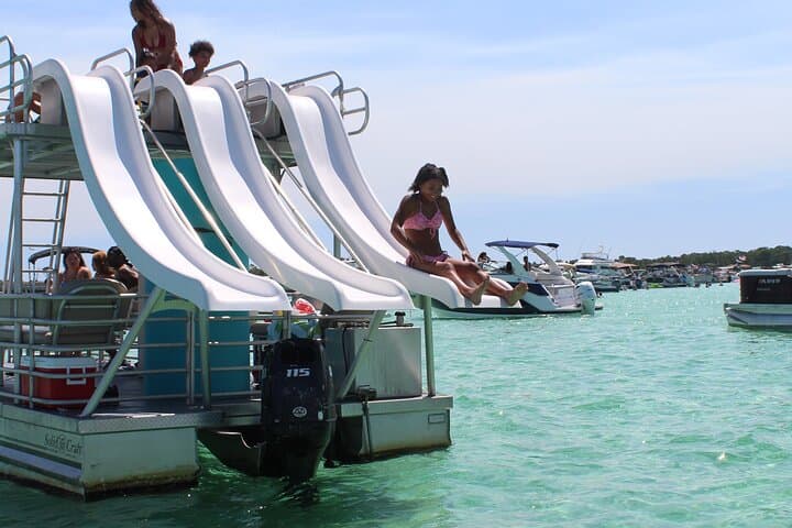 Okaloosa Island Triple-Slide Double-Decker Pontoon — Full-Day on the Emerald Coast photo 2
