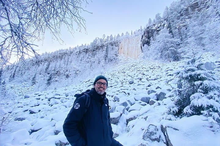 Hike Korouoma Canyon: Frozen Waterfalls & BBQ Day Trip from Rovaniemi photo 1
