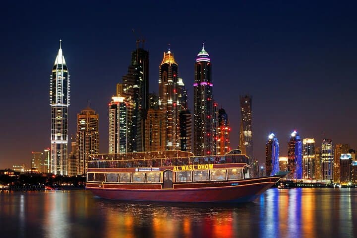 Dubai Marina Dhow Dinner Cruise: Night Skyline Views & Buffet photo 3