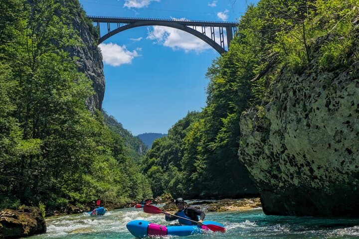 Tara River Packrafting Adventure — Paddle the Tara Canyon under Đurđevića Bridge photo 5