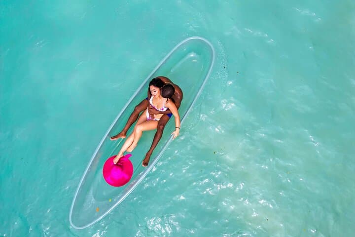 Luxury Clear Kayak Drone Photoshoot at Swallows Beach, Tobago photo 6