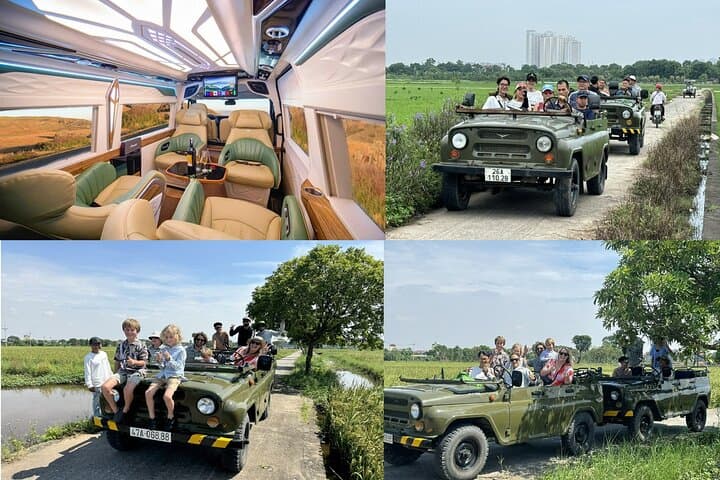Open-Air Jeep and Tam Coc Boat Day Trip from Hanoi to Ninh Binh photo 1