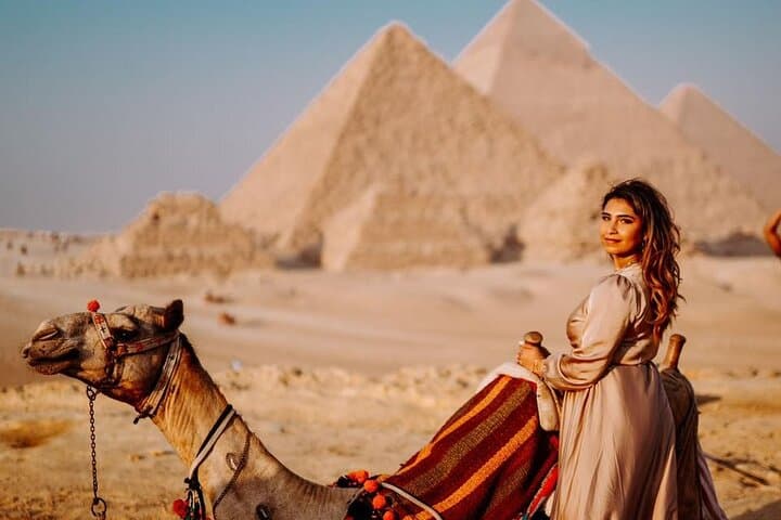 Giza Pyramids Day Tour + Nile Dinner Cruise from Cairo Hotels