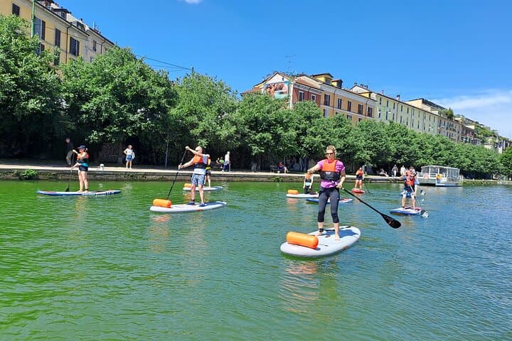 SUP on Milan's Navigli: Darsena to Naviglio Grande Sensory Tour