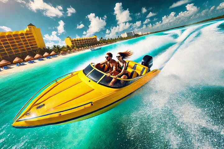 Cancun Speedboat & Snorkel: Nichupté Lagoon to Mayan Reef Adventure