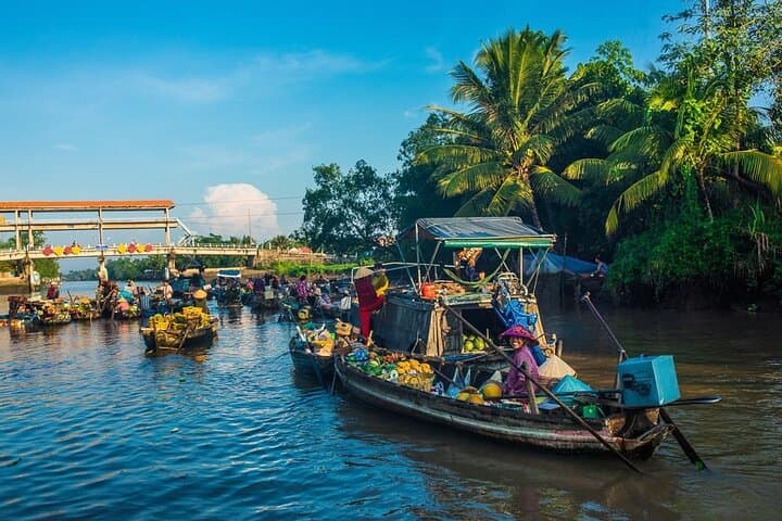 Can Tho Floating Market Full-Day Tour: Cai Rang, Rice Noodle Pizza & Fruit Gardens