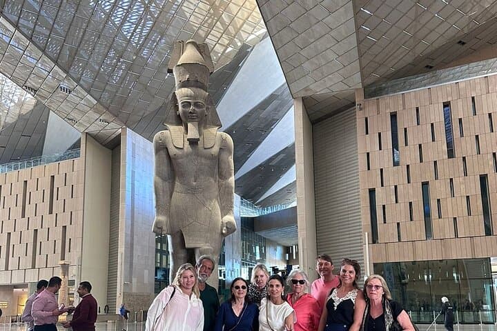 Full-Day Grand Egyptian Museum & Giza Pyramids Private Tour with Lunch