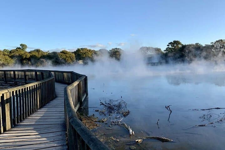 Rotorua Highlights Day Trip from Tauranga: Okere Falls, Blue & Green Lakes & Redwood Walk photo 2