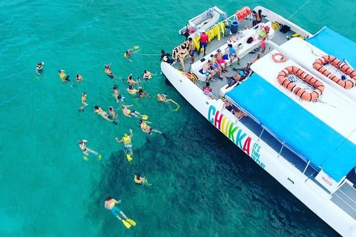 Catamaran Cruise from Montego Bay to Dunn's River Falls: Sail, Snorkel & Climb