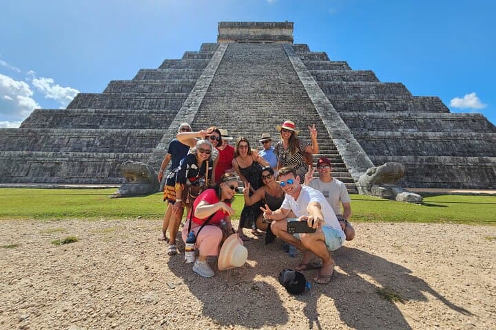 Early-Access Chichén Itzá, Cenote Swim & Izamal Yellow Town Day Tour