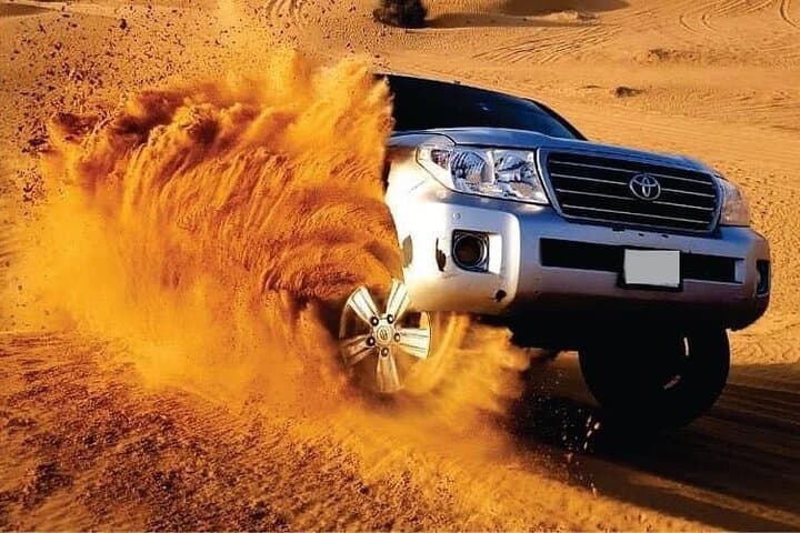 Private Lehbab Desert Safari: Dune Bashing, Sandboarding & Camp Dinner