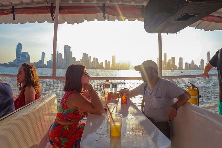 Sunset Boat Cruise in Cartagena Bay: Open-Bar Dances, DJ & Sunset Views photo 1