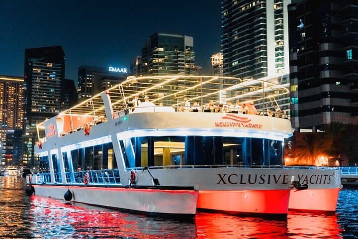 Dubai Marina Dinner Cruise: Live Music, Open Bar & International Buffet Under City Lights photo 2