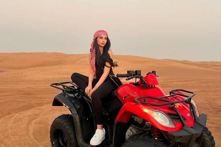 Evening Desert Safari in Abu Dhabi: Quad Bike, Dune Bashing & Live BBQ photo 2