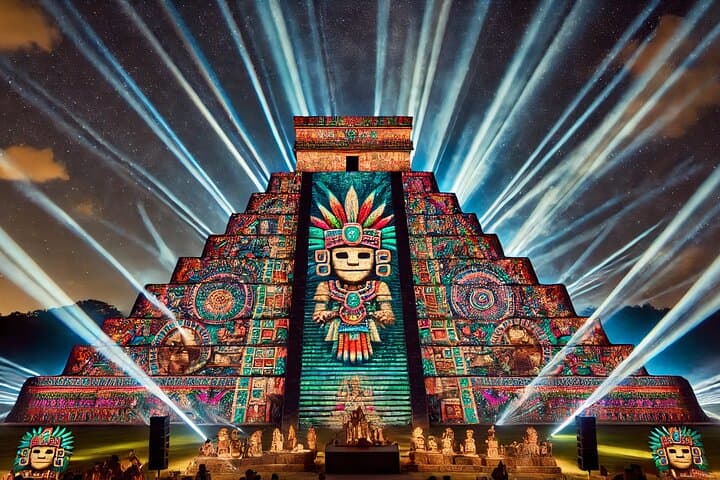 Chichén Itzá After Dark: Nighttime Light Show, Cenote Swim & Valladolid Visit
