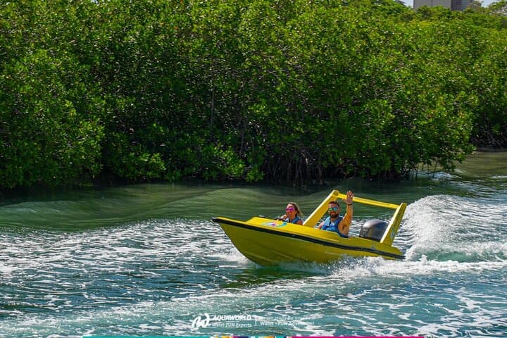 Drive a Speedboat Through Nichupté Lagoon and Snorkel Punta Nizuc - Cancun Jungle Tour photo 1
