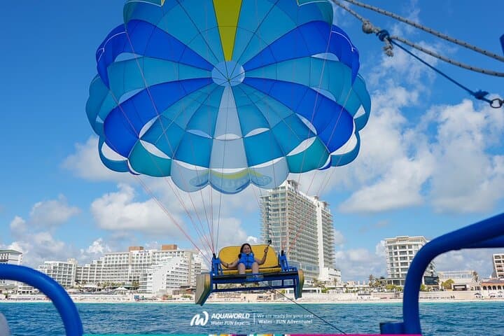 Skyrider Parasailing in Cancun — Two-Seater Flights Over the Caribbean