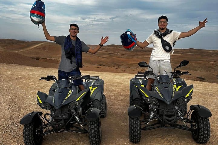 Sunset Quads & Camels in Agafay: Quad Bike Ride, Camel Trek and Moroccan Dinner Show from Marrakech photo 2