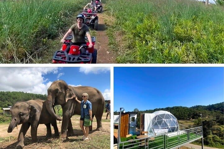 Chiang Mai ATV & Ethical Elephant Sanctuary: 2-Day Dome Glamping Adventure
