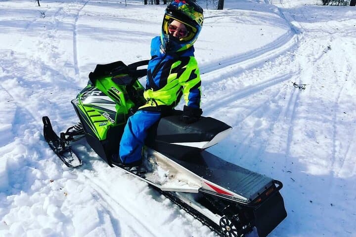 Mini Snowmobile Fun for Kids at Lapland Winter Park, Rovaniemi