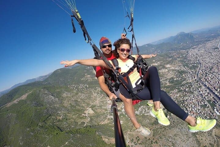 Tandem Paragliding Over Alanya: Castle & Mediterranean Coastline Views