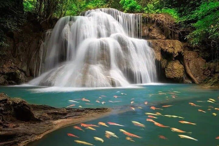 Erawan Waterfall and Death Railway Day Trip from Bangkok
