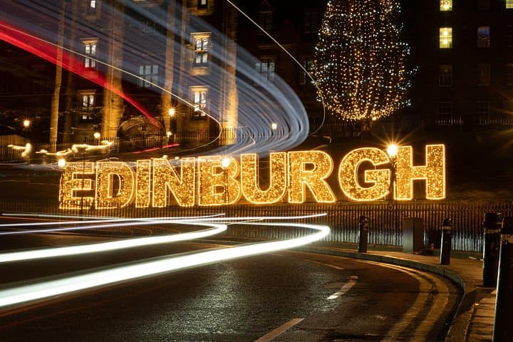 Edinburgh Winter Festivals Private Minivan Tour: Castle of Light, Botanics & Winter Market photo 1