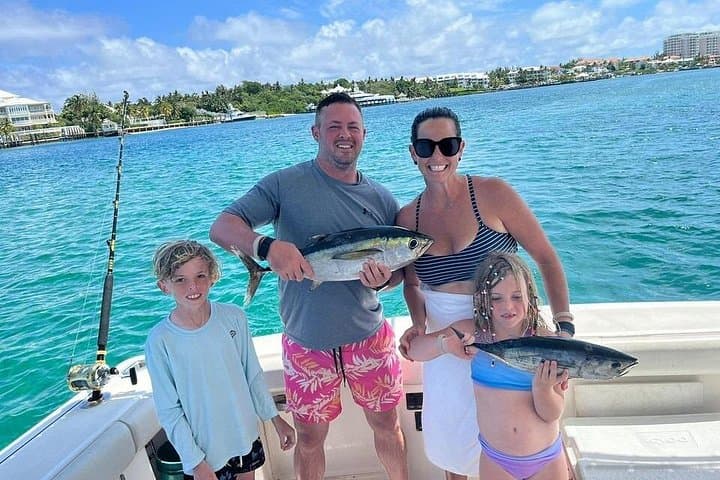 Private Snorkeling & Fishing Charter in Nassau aboard a 38ft Cabin Cruiser photo 4