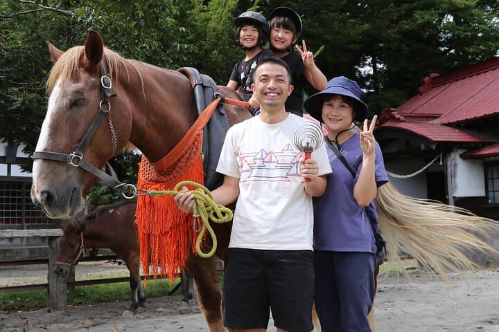 Private Horse Interaction Near Mount Fuji: Feed, Brush & Ride at Omuro Sengen photo 2